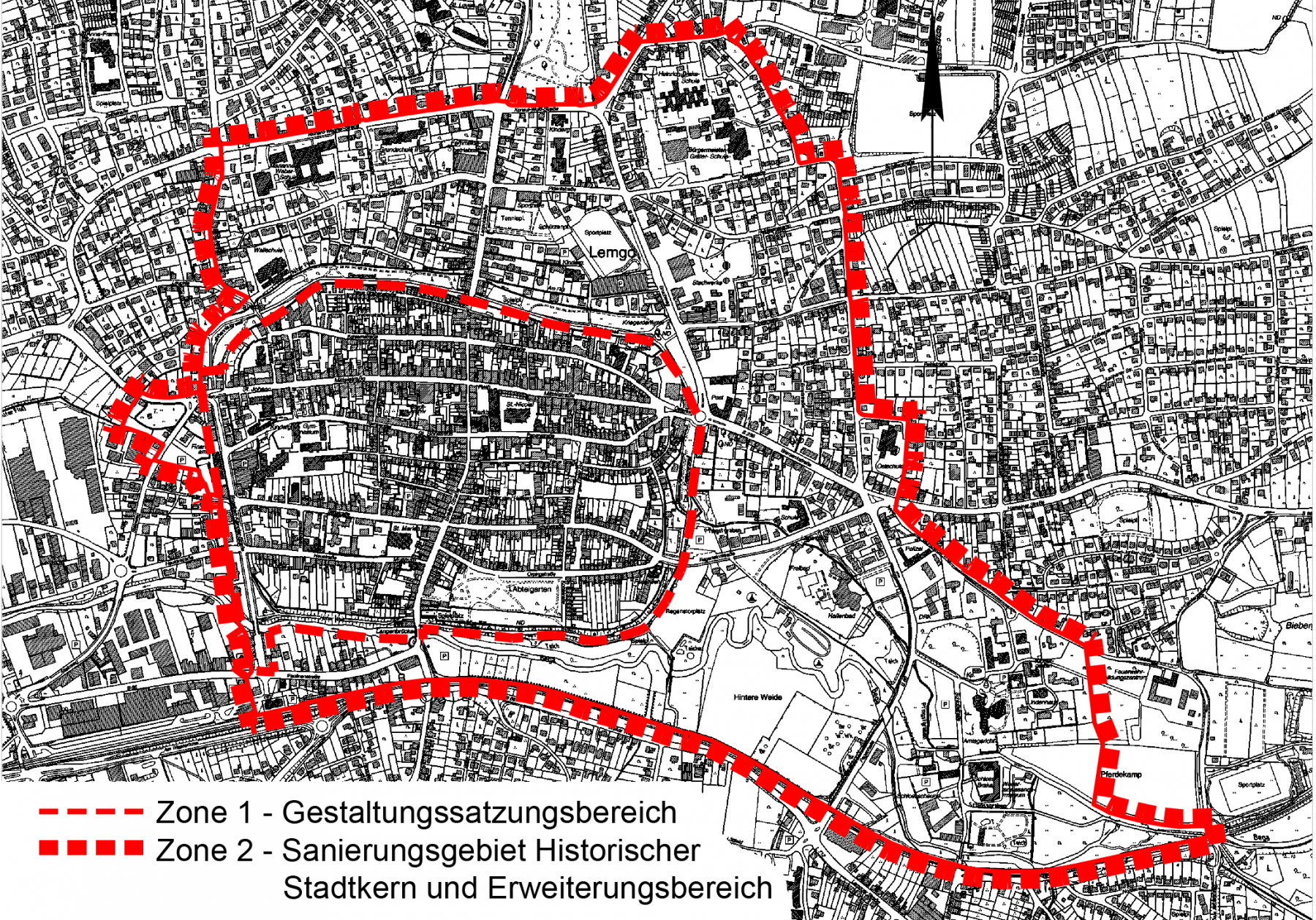 Geltungsbereiche: Zone 1 und Zone 2