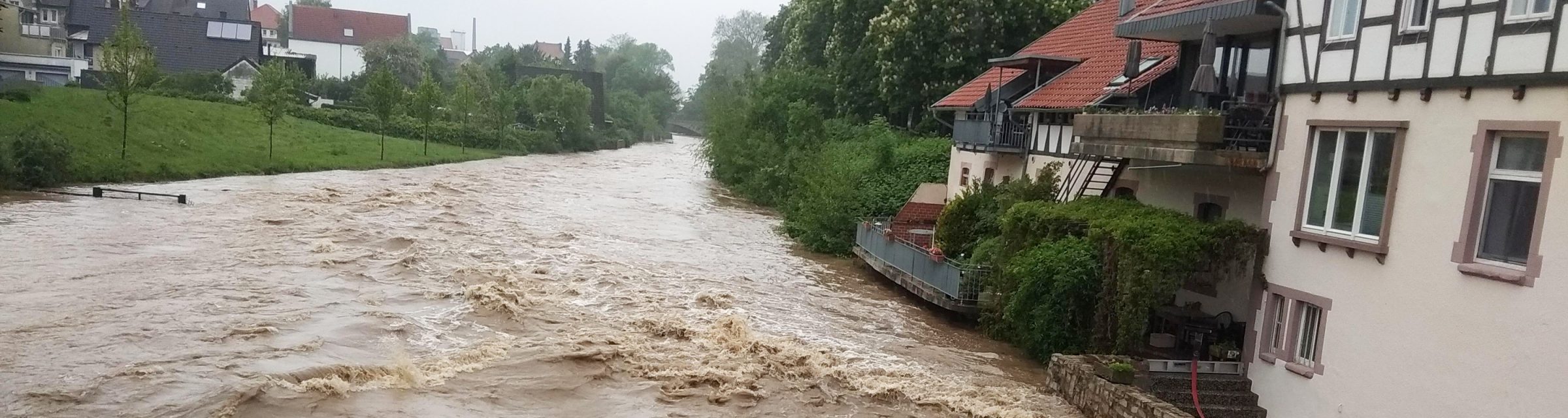 Hochwasser an der Bega